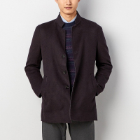 鄂尔多斯ERDOS 秋冬绒毛混纺休闲商务男士大衣外套