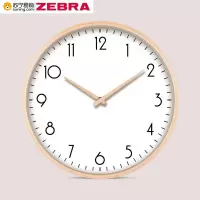 ZEBRA 北欧简约轻奢壁饰木质静音挂钟14英寸