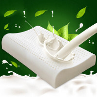 爱竹人40*60cm乳胶枕天然乳胶枕头枕芯释压按摩颈椎枕 单个装
