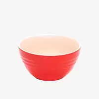 法国 LE CREUSET 酷彩炻瓷创意小碗可爱米饭碗早餐汤碗家用12.5CM 红色单个