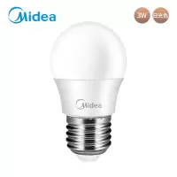 美的(Midea)led灯泡节能E27大螺口螺纹球泡3W正白单只装