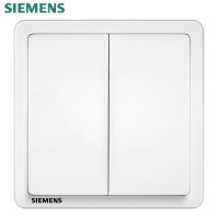 西门子(SIEMENS)开关插座面板 致典系列雅白色开关插座 二开双控开关