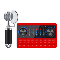 十盏灯V10红色蓝牙版网红直播设备声卡套装手机唱歌专用全套主播喊麦装备电容麦克风通用录音抖修音k歌跑调神器快手 奶瓶黑