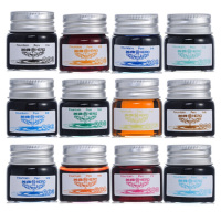 英雄(HERO)钢笔/签字笔非碳素染料型 钢笔墨水9008彩色墨水系列12色装