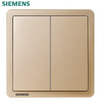 西门子(SIEMENS)开关插座面板 致典系列日耀金色开关插座 二开单控开关