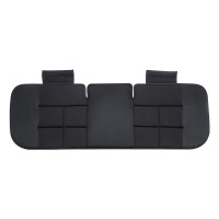 YAC HY-119 汽车后排竹炭垫 夏季车用四季免捆绑防滑座椅垫后座垫无靠背 黑色 (单位:片)