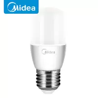 美的(Midea)柱泡 led柱形电灯泡e27螺口节能台灯婴儿护眼灯炮家用卧室暖色儿童 [单个装]柱泡5W白光-E27