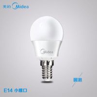 美的led灯泡台灯卧室暖光lid暖色螺口护眼床头灯炮节能黄光罗口 小螺口 E14 3W黄