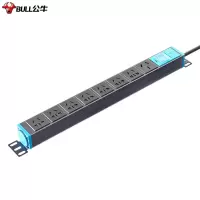 (五金工具) 公牛(BULL) PDU机柜插座8位带开关带指示灯10A/16大功率专用 GNE-1080 10A八位全长