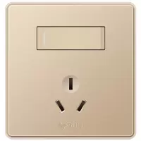 (五金工具) 公牛(BULL) 开关插座 G18系列 16A空调带开关插座 86型插座面板 G18E204 玫瑰金 暗装