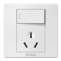 (五金工具) 公牛(BULL) 开关插座 G07系列 16A大功率带开关插座 86型面板G07E204A 白色 暗装