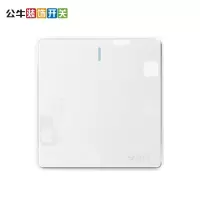 (五金工具) 公牛开关插座 单开单控一开单控开关 单联开关插座面板 1开面板一位 G18K111装饰开关插座面板 纹理白
