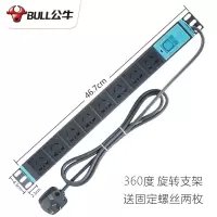 (五金工具) 公牛PDU机柜插座8位带开关带指示灯10A/16安16A大功率专用机房电源排插排接线板1.8米GNE