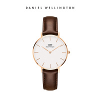 丹尼尔惠灵顿 (DanielWellington) 手表DW女表32mm金色边白盘皮带女士手表学生手表