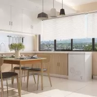 美的(Midea) BD/BC-96KM(E)冰柜 家用小型冷藏冷冻迷你冷柜卧式冷柜