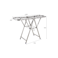 企业定制 晾衣架落地晒衣架折叠不锈钢翼型室内户外阳台晾衣杆凉晒被子架