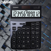 卡西欧(CASIO)钢琴烤漆计算器DW-200TW-BK屏幕角度可调黑色