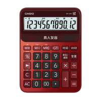 卡西欧（CASIO）电子台式语音计算器 商务办公用会计财务计算机 DY-120-RD中号朱墙红