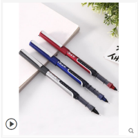 得力文具直液笔直液式走珠笔水笔0.5mm全针管办公商务签字笔黑直液式走珠笔学生用中性笔书写工具