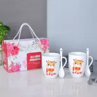 金牛送福鼓形杯 2杯2勺