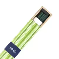 日本香堂 吉祥如意系列 细长型 附香插 绿茶味道