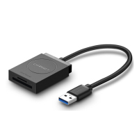 绿联 USB3.0高速读卡器 SD/TF二合一多功能读卡器黑色
