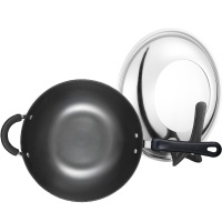 爱仕达32cm铸铁锈不了带盖炒锅CF32B1YJ