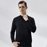 鄂尔多斯|JEANS[超轻羊毛]秋季圆领百搭休闲羊毛衫男