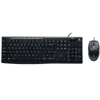 罗技(Logitech)MK200 鼠标键盘套装(有线) 黑色