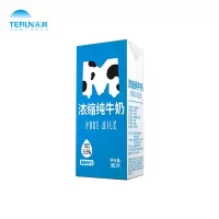 terun天润新疆浓缩纯牛奶MINI砖全脂早餐牛奶180g*12盒