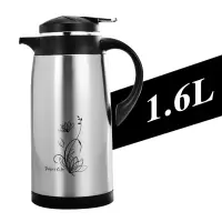 佳康 保温壶 玻璃内胆 不锈钢 银灰色1.6L