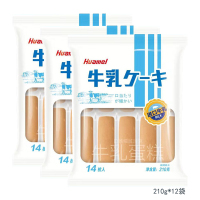 华美.牛乳蛋糕210g*12袋/整箱