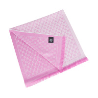 GUCCI 古驰围巾 女士时尚双G提花流苏边羊毛围巾 粉红淡粉拼色 411115 3G200 9272