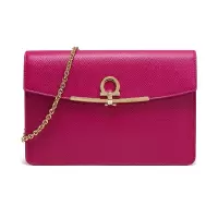 Salvatore Ferragamo 菲拉格慕 女士牛皮单肩斜跨链条包 22D697 0715712 紫色