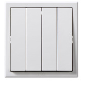 西蒙E3系列四位单极开关301041白色