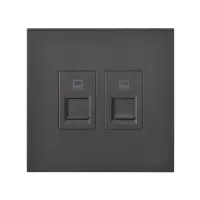 西蒙(simon) E6系列二位信息插座 725228-61荧光灰色