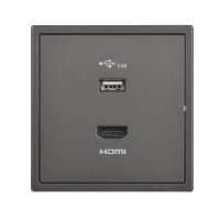 西蒙simon I7系列 USB-HDMI端子插功能件 700494-61荧光灰色