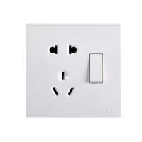 西蒙（simon） E6系列二三插带开关 721086 白色