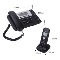得力798 电话机(黑色)电话机 座机 办公家用 商务电话