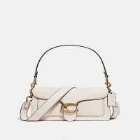 COACH寇驰抛光鹅卵石纹皮革Tabby 26号单肩包白色