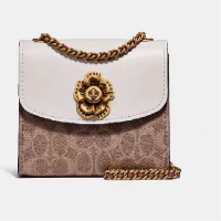 COACH寇驰铆钉PARKER18山茶花系列单肩斜挎包