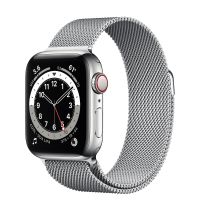 Apple Watch Series 6 44毫米 (GPS+蜂窝版 银色不锈钢表壳 米兰尼斯表带)