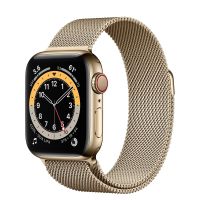 Apple Watch Series 6 44毫米 (GPS+蜂窝版 金色不锈钢表壳米兰尼斯表带)