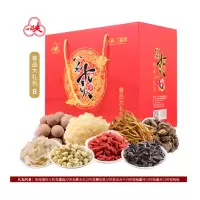 一品爽 尊品大礼包(单盒装)-(盒)山珍海味大礼包银耳+香菇+黑木耳+黄花菜+百合干+桂圆干+莲子+枸杞