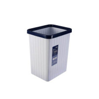 塑料垃圾桶方形 家用卧室客厅卫生间纸篓 带压圈无盖