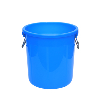 卡质 KAZHI 50升大号塑料水桶带盖 加厚储水桶 圆形大容量水桶工业水桶 蓝色(单位:个)