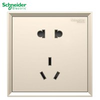 施耐德电气(Schneider Electric)皓朗系列格调金 家用86型开关插座面板 电脑电视电源插座 一开单控五孔