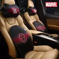 GiGi漫威Marvel汽车头枕腰靠套装 车用记忆棉颈枕靠枕 办公室座椅腰靠背垫钢铁侠2件套装M-036+038