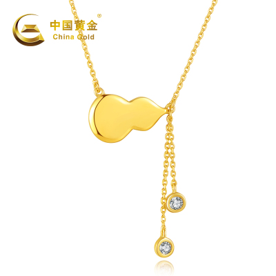 中国黄金 S925银锆葫芦项链