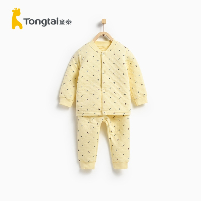童泰(TONGTAI)婴儿纯棉衣服秋装0-1-3岁宝宝加厚儿童保暖内衣套装睡衣秋冬儿童内衣